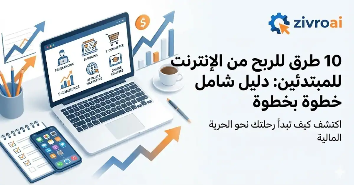 10 طرق الربح من الإنترنت للمبتدئين خطوة بخطوة