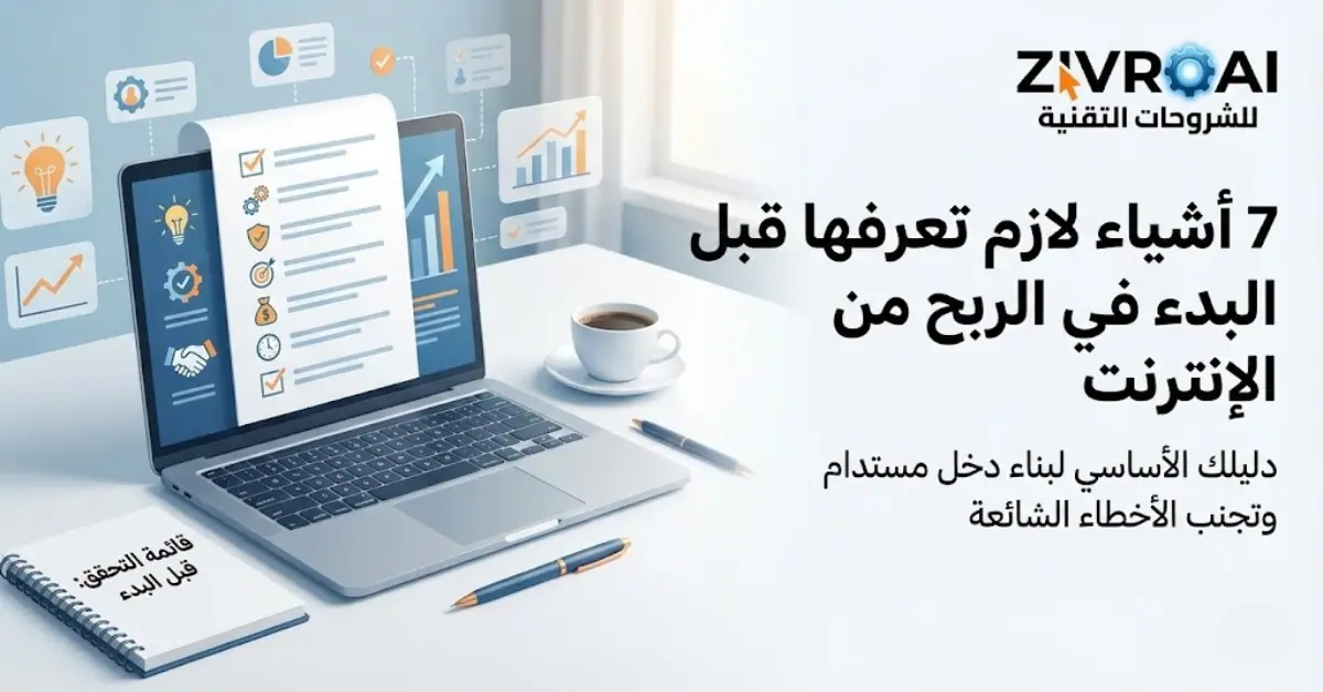 7 أشياء لازم تعرفها قبل البدء في الربح من الإنترنت